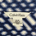 Calvin Klein Blue Diamond Panel Pleat Top Size S by SwapUp-Online Second Hand Store-Online Thrift Store