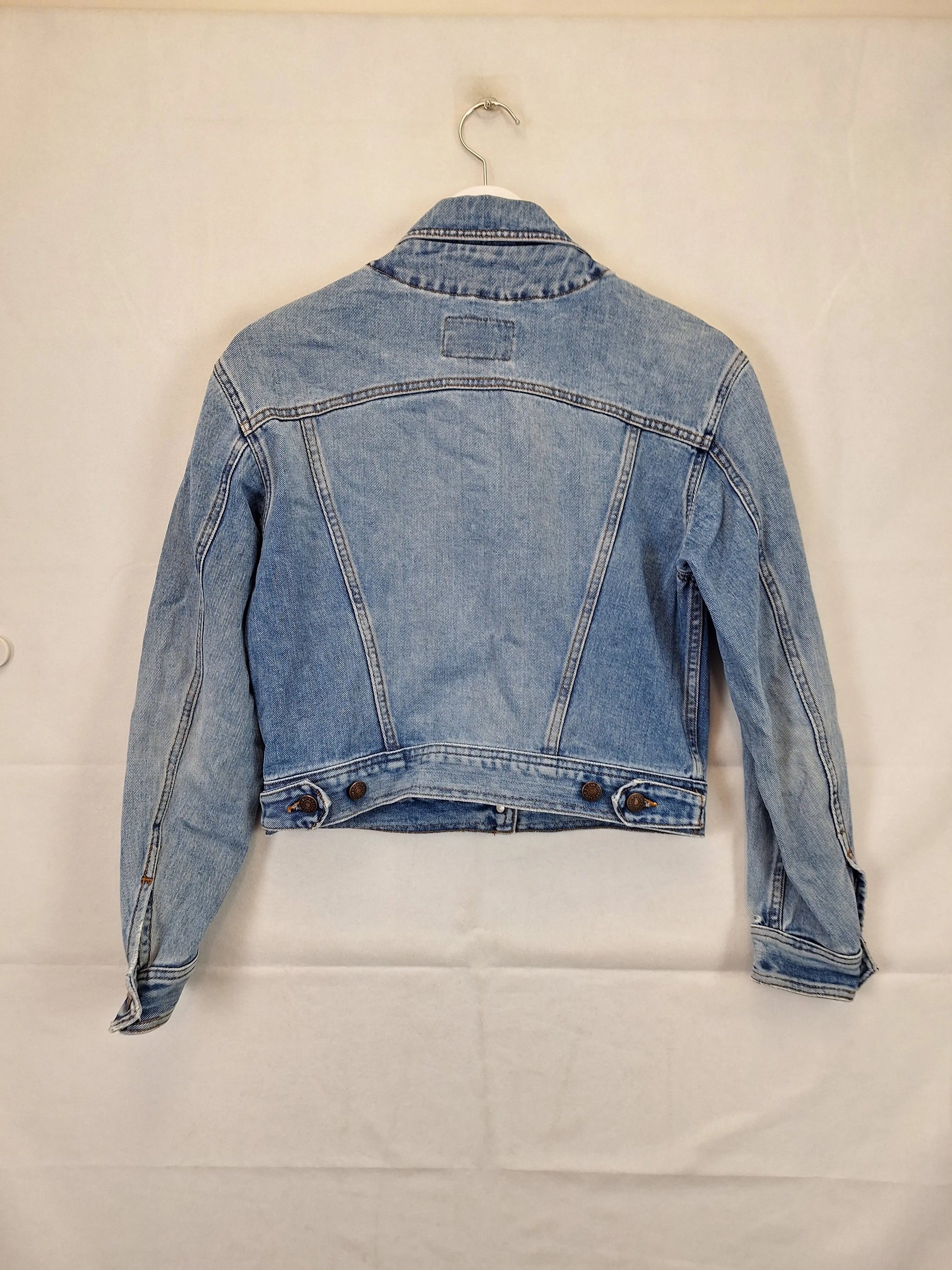 Calvin Klein Classic Cropped Denim  Jacket Size M by SwapUp-Online Second Hand Store-Online Thrift Store