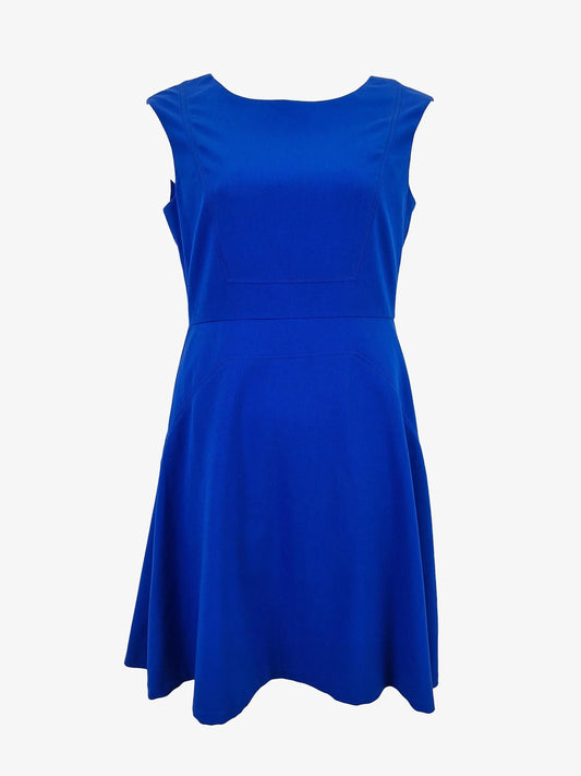 Calvin Klein Electric Blue Structured A-line Mini Dress Size 14 by SwapUp-Online Second Hand Store-Online Thrift Store