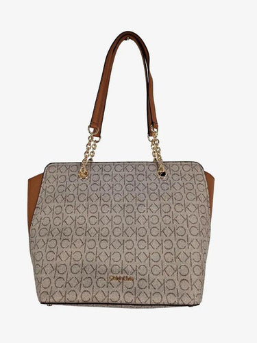 Calvin Klein Luxe Almond Shoulder Tote Bag by SwapUp-Online Second Hand Store-Online Thrift Store