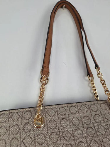 Calvin Klein Luxe Almond Shoulder Tote Bag by SwapUp-Online Second Hand Store-Online Thrift Store