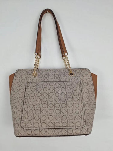 Calvin Klein Luxe Almond Shoulder Tote Bag by SwapUp-Online Second Hand Store-Online Thrift Store