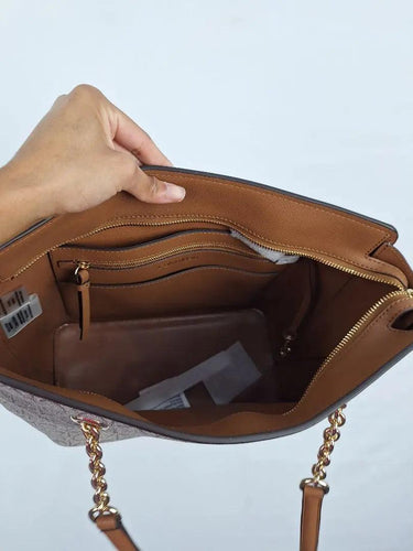 Calvin Klein Luxe Almond Shoulder Tote Bag by SwapUp-Online Second Hand Store-Online Thrift Store