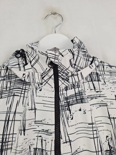 Calvin Klein Sketchbook Print Detachable Hood Jacket Size S by SwapUp-Online Second Hand Store-Online Thrift Store