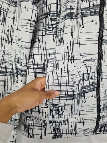 Calvin Klein Sketchbook Print Detachable Hood Jacket Size S by SwapUp-Online Second Hand Store-Online Thrift Store