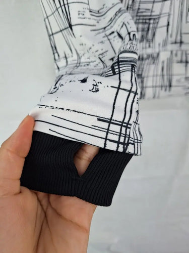Calvin Klein Sketchbook Print Detachable Hood Jacket Size S by SwapUp-Online Second Hand Store-Online Thrift Store