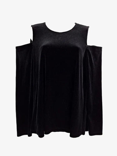 Calvin Klein Velour Cold Shoulder Top Size L by SwapUp-Online Second Hand Store-Online Thrift Store