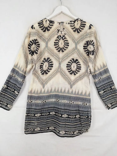 Calypso St Barth Bohemian Embroidered Longline Top Size S by SwapUp-Online Second Hand Store-Online Thrift Store