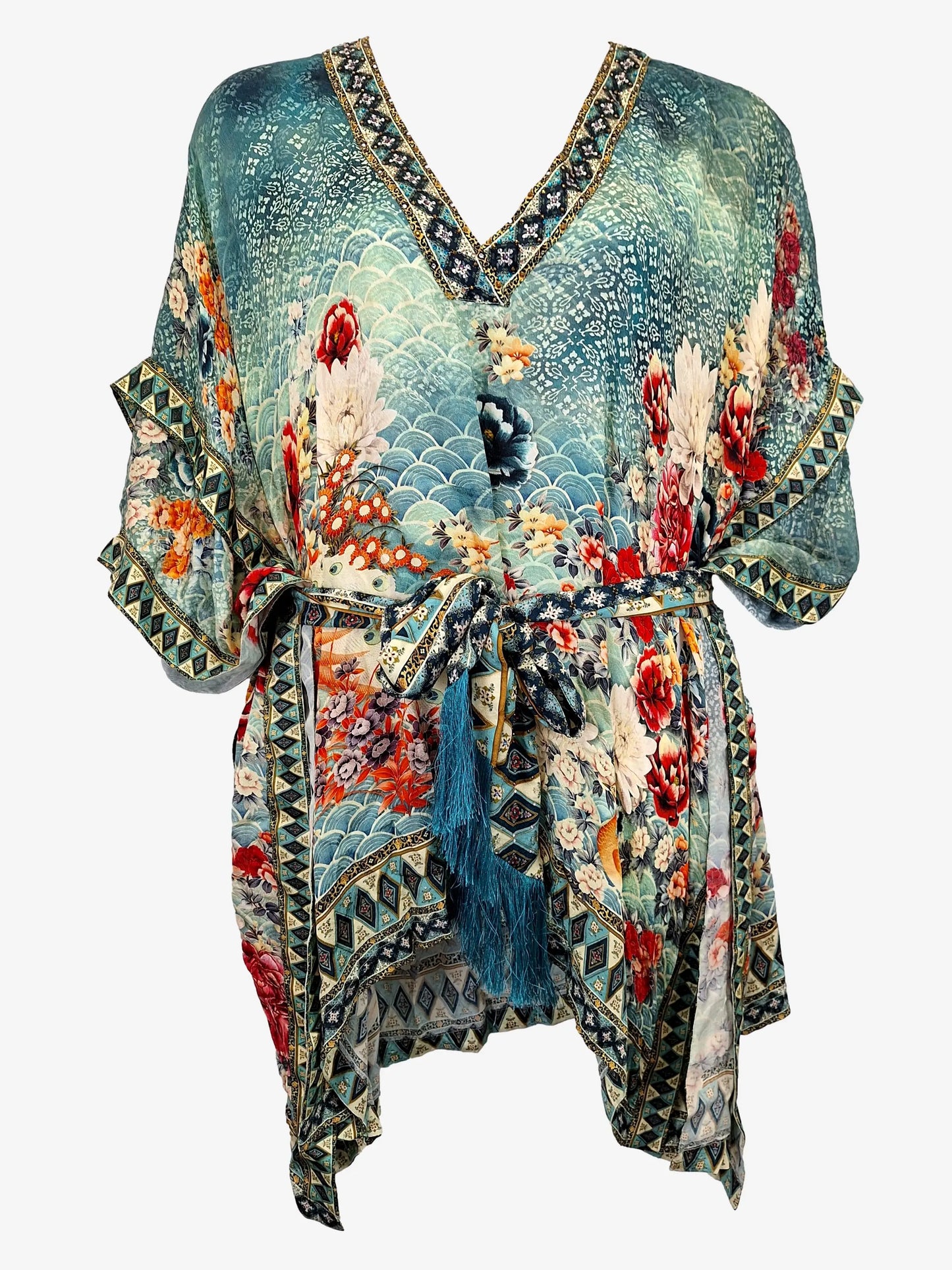 Camilla Double Layer Kimono Sleeve Mini Dress Size OSFA by SwapUp-Online Second Hand Store-Online Thrift Store