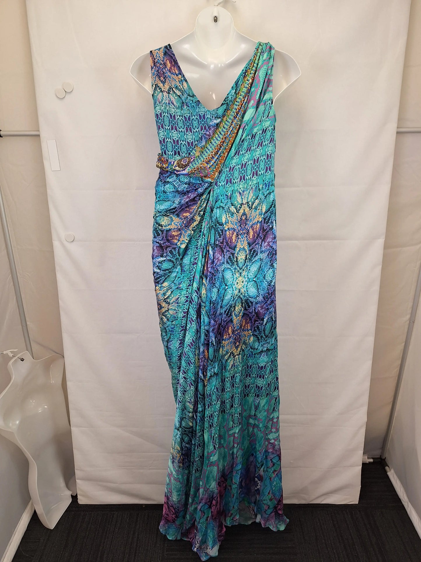 Camilla Rainbow Full Length Sarong Dress Size M by SwapUp-Online Second Hand Store-Online Thrift Store