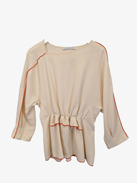 Camilla and Marc Ivory Ettore Long Sleeve Top Size 12 by SwapUp-Online Second Hand Store-Online Thrift Store