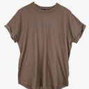 Camilla and Marc Relaxed Dusty Brown Logo T-shirt Size 8 by SwapUp-Online Second Hand Store-Online Thrift Store