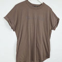 Camilla and Marc Relaxed Dusty Brown Logo T-shirt Size 8 by SwapUp-Online Second Hand Store-Online Thrift Store