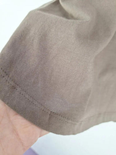 Camilla and Marc Relaxed Dusty Brown Logo T-shirt Size 8 by SwapUp-Online Second Hand Store-Online Thrift Store