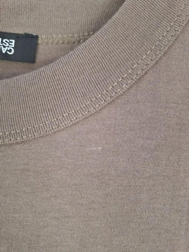 Camilla and Marc Relaxed Dusty Brown Logo T-shirt Size 8 by SwapUp-Online Second Hand Store-Online Thrift Store