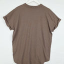 Camilla and Marc Relaxed Dusty Brown Logo T-shirt Size 8 by SwapUp-Online Second Hand Store-Online Thrift Store