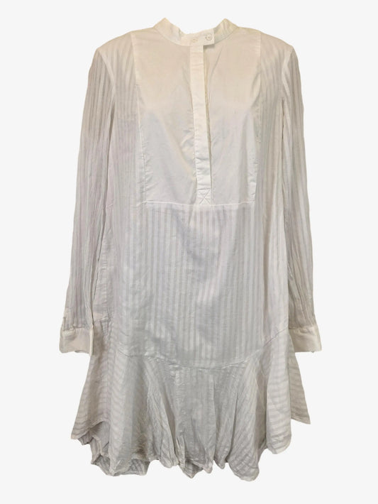 Camilla and Marc Textured Frilled Shirt Mini Dress Size 12 by SwapUp-Online Second Hand Store-Online Thrift Store
