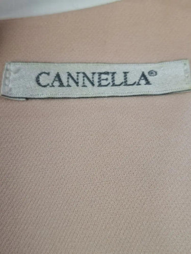 Cannella Blush Mesh Insert Tailored Midi Dress Size L by SwapUp-Online Second Hand Store-Online Thrift Store