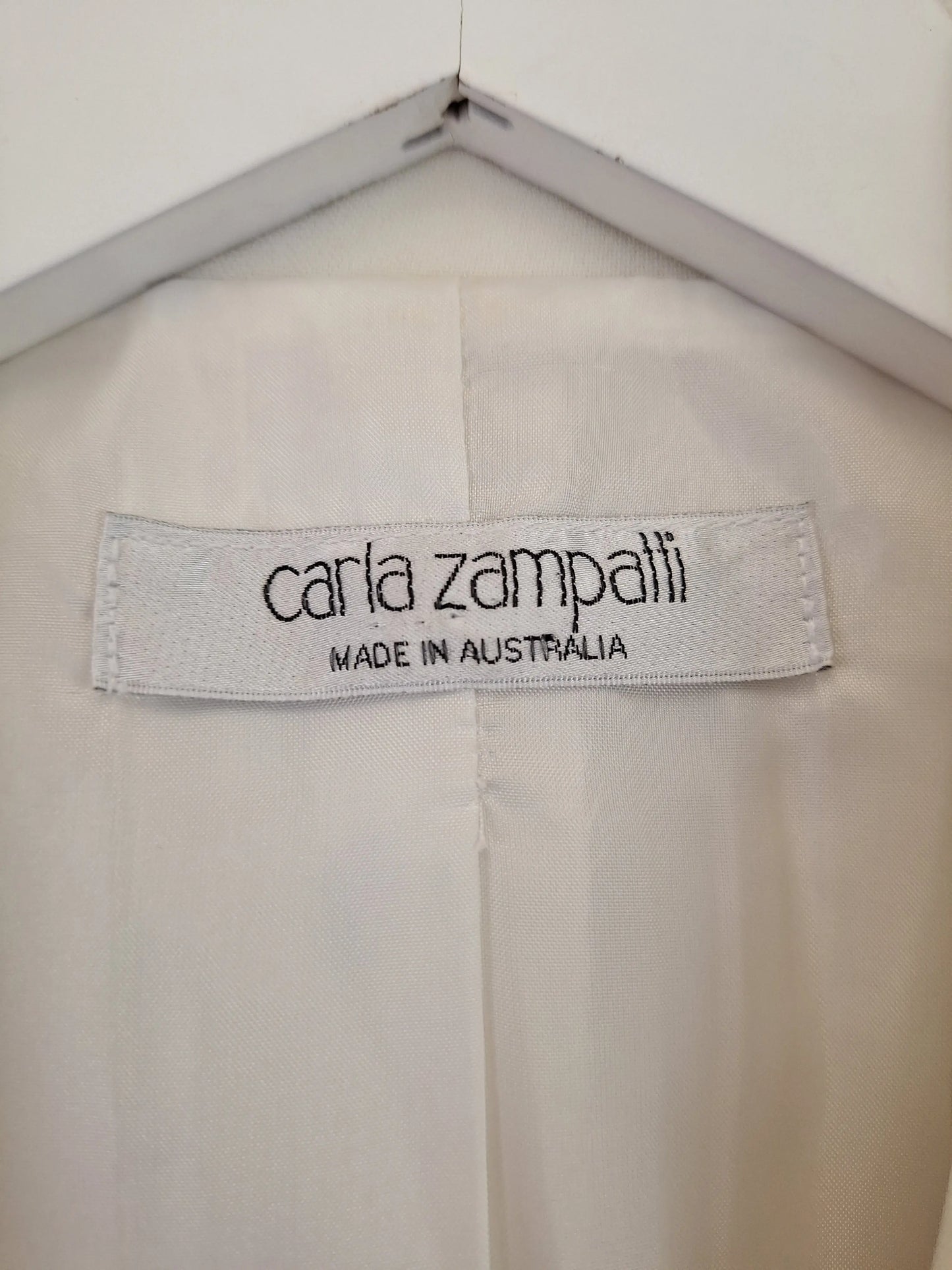 Carla Zampatti  Elegant Double Breasted Vanilla Blazer Size 10 by SwapUp-Online Second Hand Store-Online Thrift Store