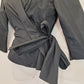 Carla Zampatti Shiny Wrap Blouse Size 8 by SwapUp-Online Second Hand Store-Online Thrift Store
