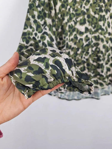 Carolina Camo Animal Print Top Size s/m by SwapUp-Online Second Hand Store-Online Thrift Store
