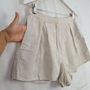 Charlie Holiday Beige Tailored Hemp Blend Shorts Size L by SwapUp-Online Second Hand Store-Online Thrift Store