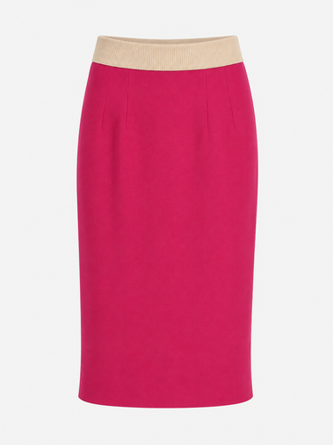 Dolce & Gabbana Contrast High-Waist Pencil Midi Skirt Size M