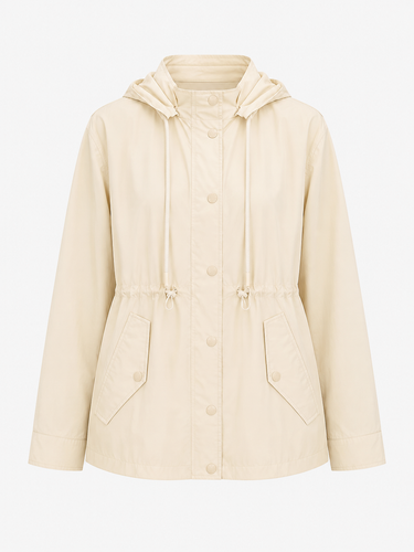Moncler Ivory Valiere Parka Jacket Size M