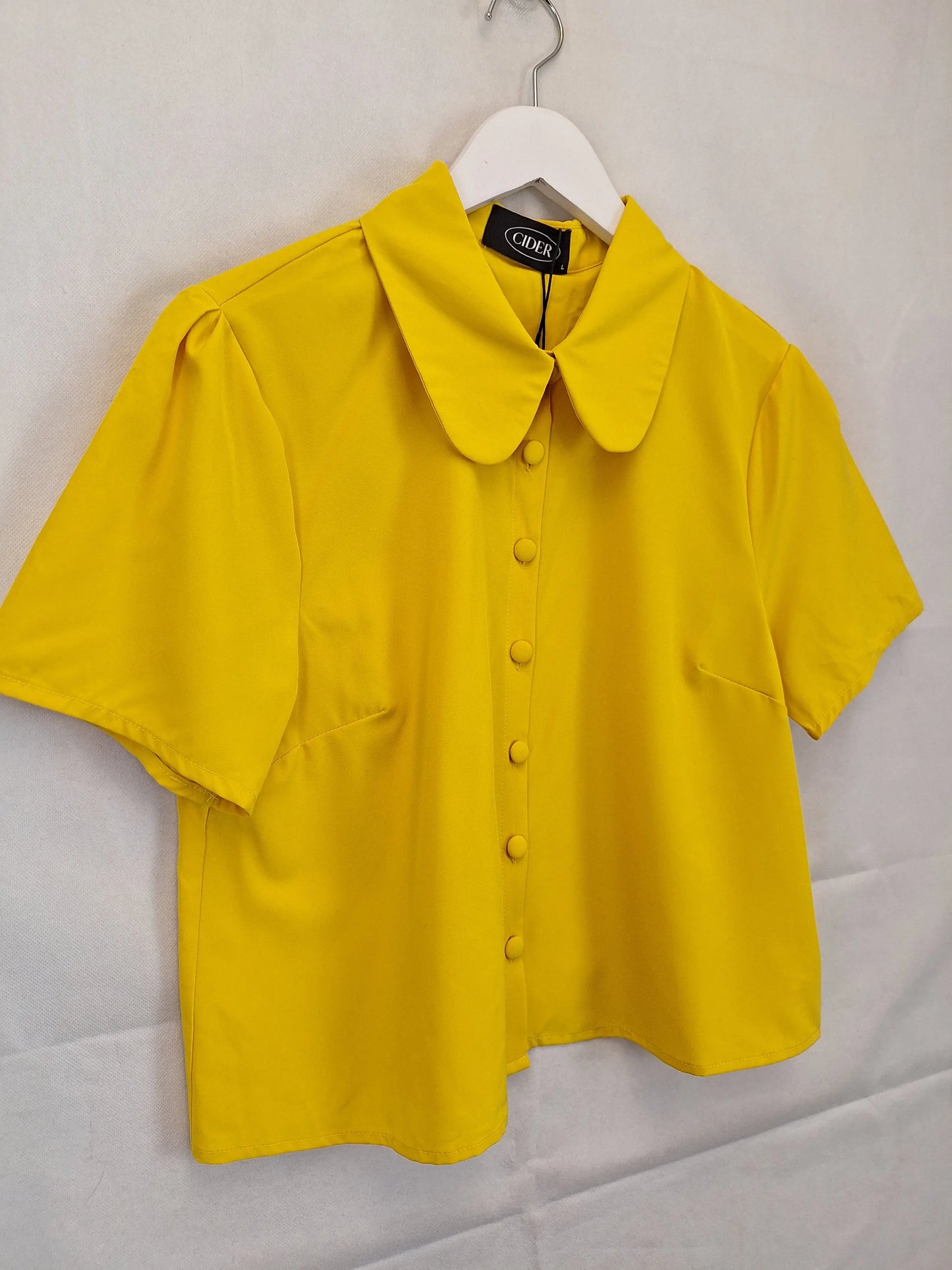 Cider Warm Sunshine Retro Inspired Cropped Blouse Size L by SwapUp-Online Second Hand Store-Online Thrift Store