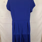 City Chic Electric Blue Stretch Pleated Midi Dress Size 24 by SwapUp-Online Second Hand Store-Online Thrift Store