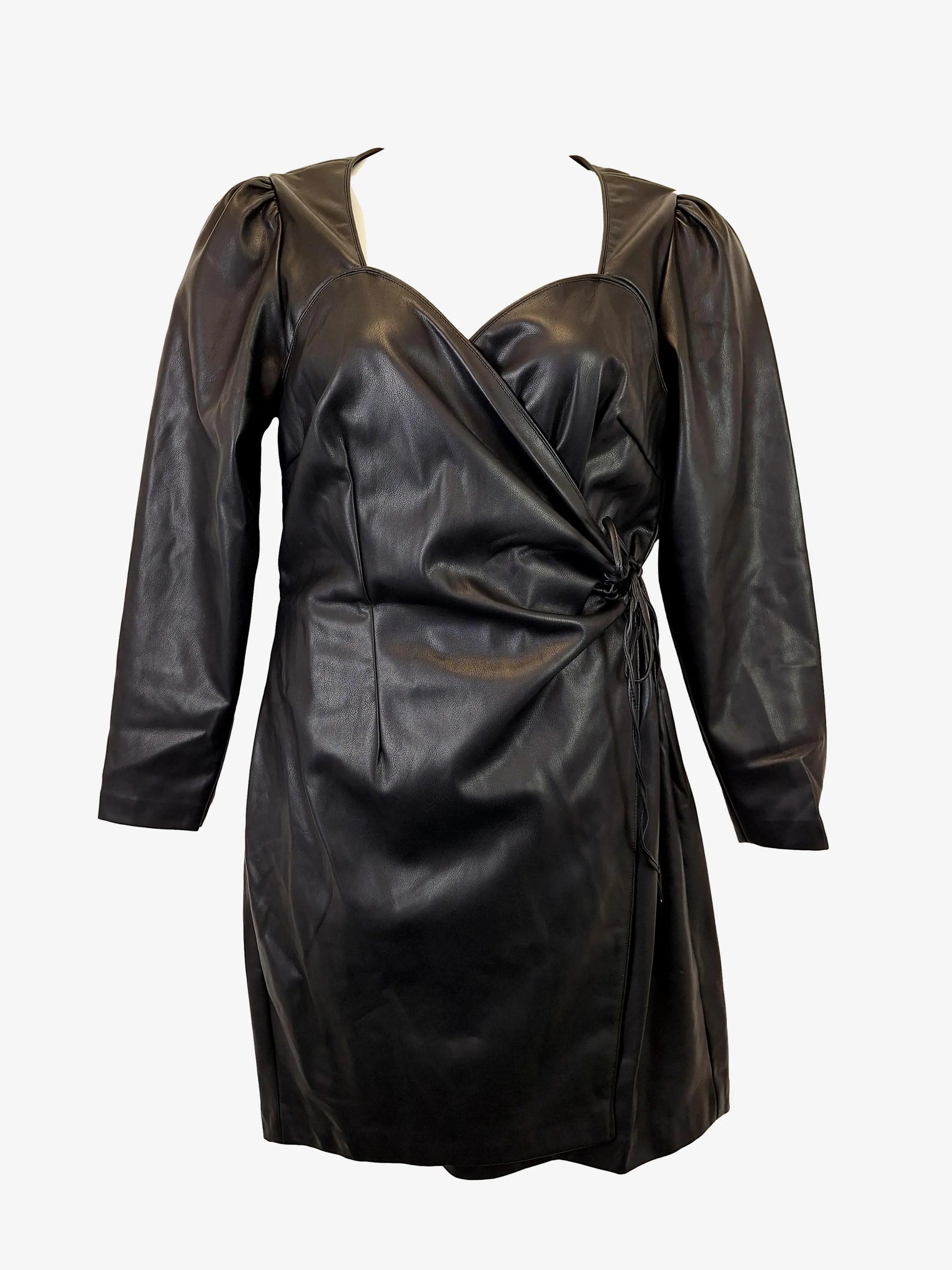 City Chic Faux Leather Funky Cindy Mini Dress Size 14 by SwapUp-Online Second Hand Store-Online Thrift Store