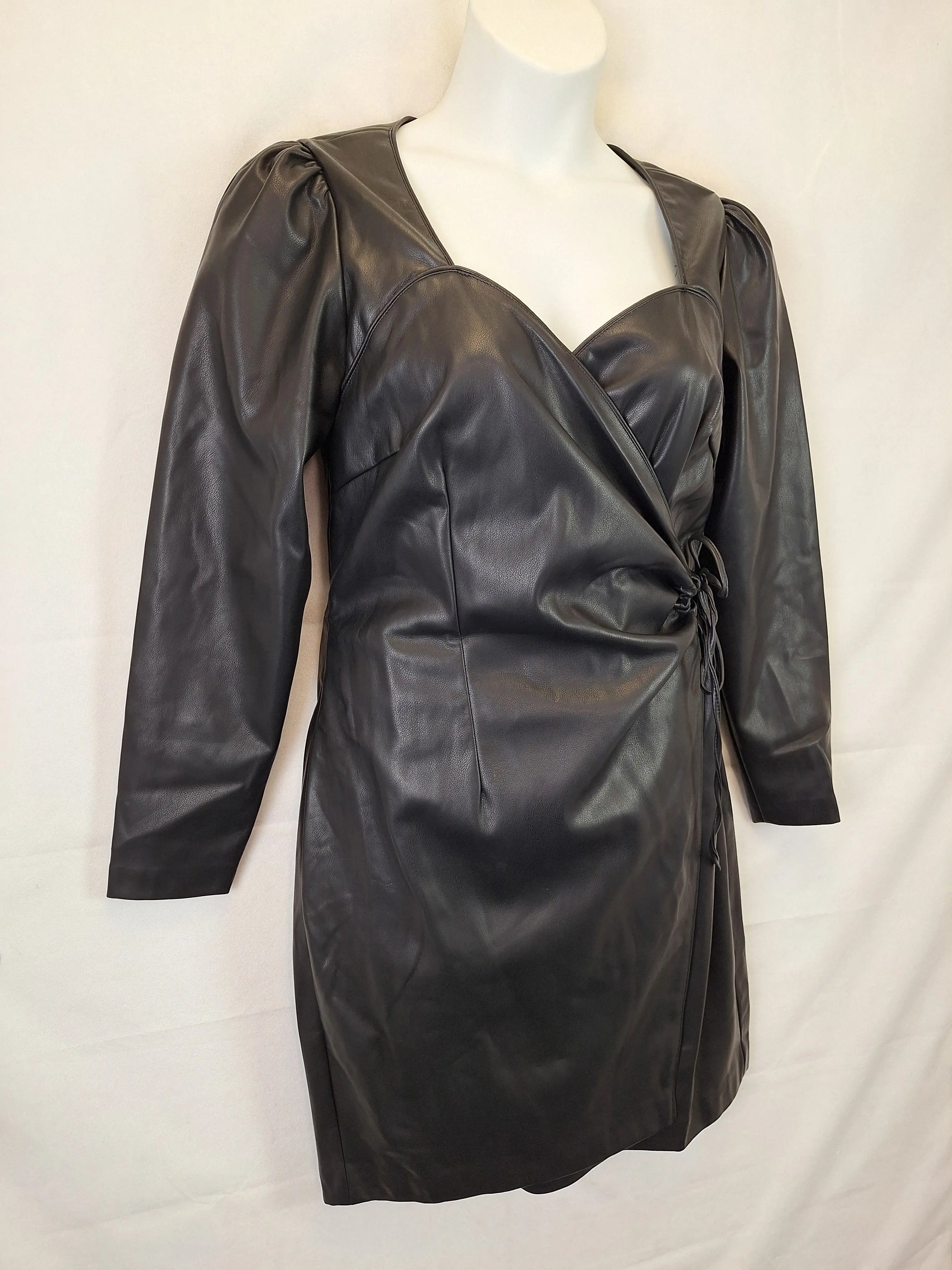 City Chic Faux Leather Funky Cindy Mini Dress Size 14 by SwapUp-Online Second Hand Store-Online Thrift Store