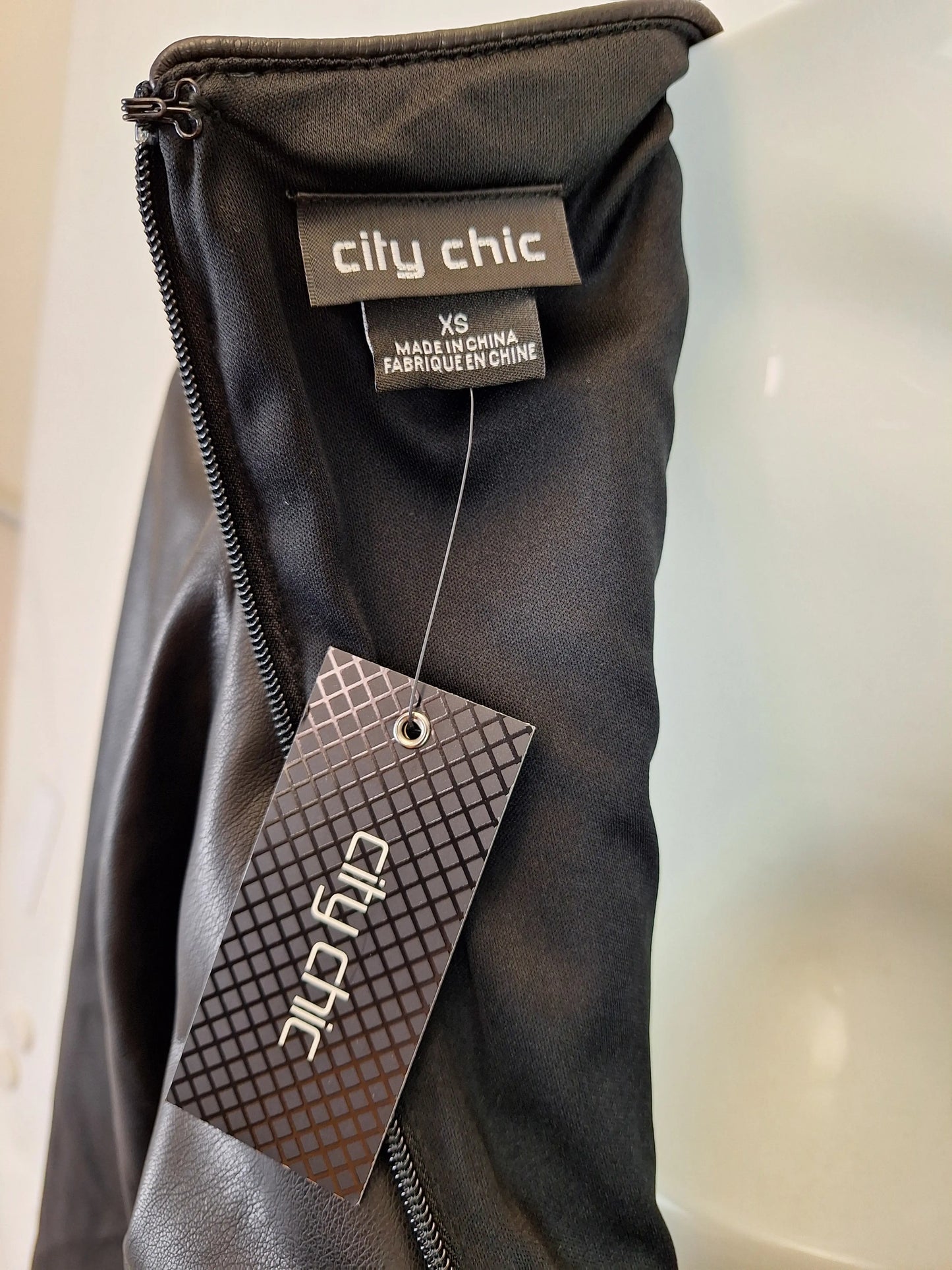 City Chic Faux Leather Funky Cindy Mini Dress Size 14 by SwapUp-Online Second Hand Store-Online Thrift Store