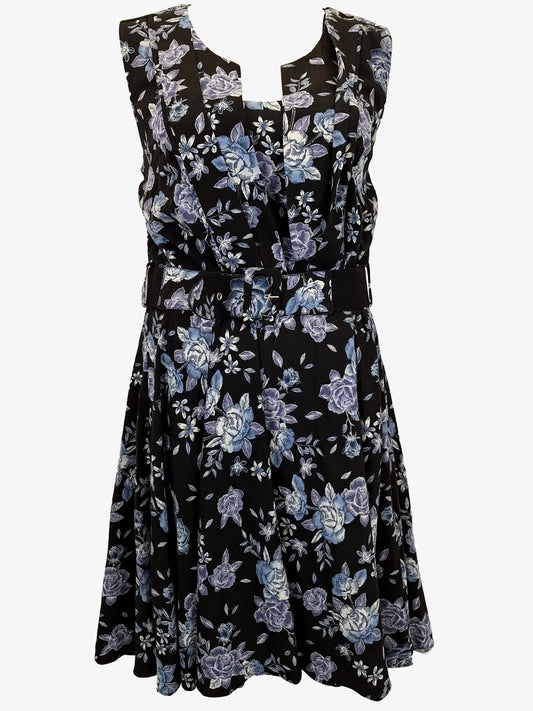 City Chic Floral Office Staple Midi Dress Size M Plus by SwapUp-Online Second Hand Store-Online Thrift Store