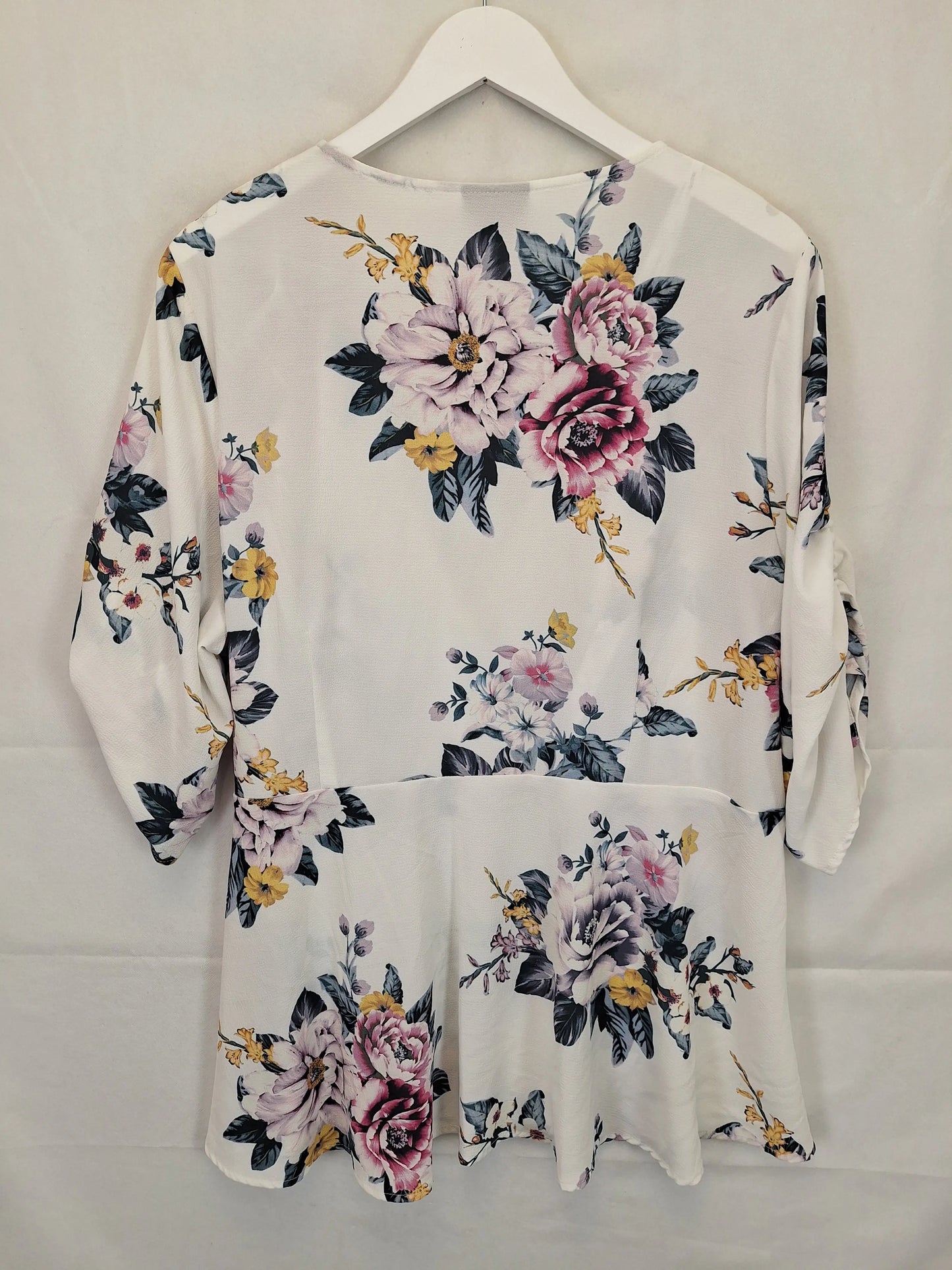 City Chic Floral Wrap Blouse Size L Plus by SwapUp-Online Second Hand Store-Online Thrift Store