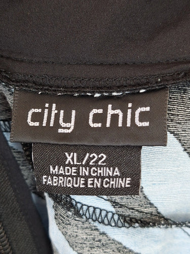 City Chic Pinafore Striped Frill Maxi Dress Size 22 by SwapUp-Online Second Hand Store-Online Thrift Store
