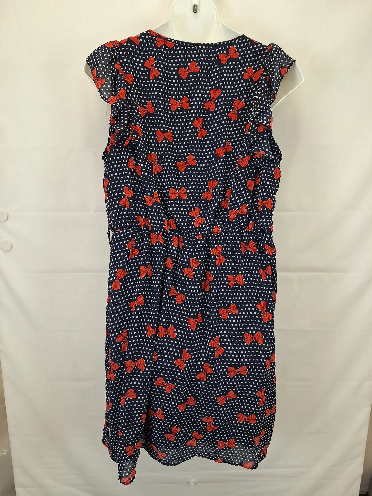 City Chic Soft Frilled Bow Midi Dress Size 22 by SwapUp-Online Second Hand Store-Online Thrift Store