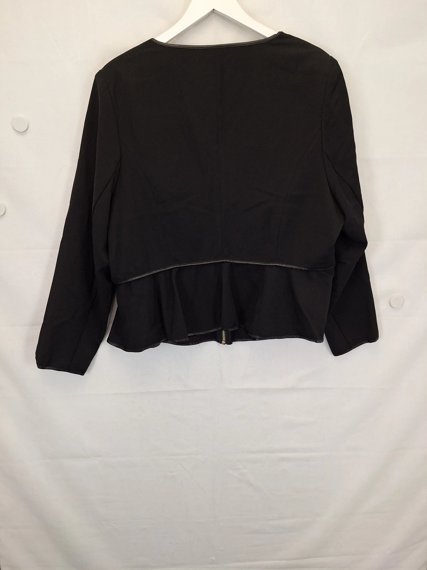 City Chic Trimmed Zipper Front Work Jacket Size XL Plus by SwapUp-Online Second Hand Store-Online Thrift Store
