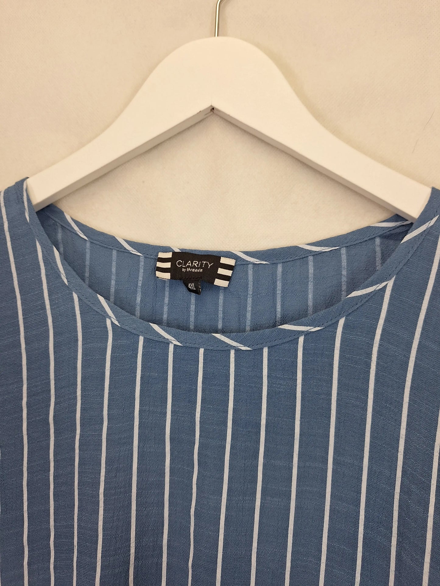 Clarity Striped Short Sleeve Top Size XXXL by SwapUp-Online Second Hand Store-Online Thrift Store