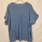 Clarity Striped Short Sleeve Top Size XXXL by SwapUp-Online Second Hand Store-Online Thrift Store