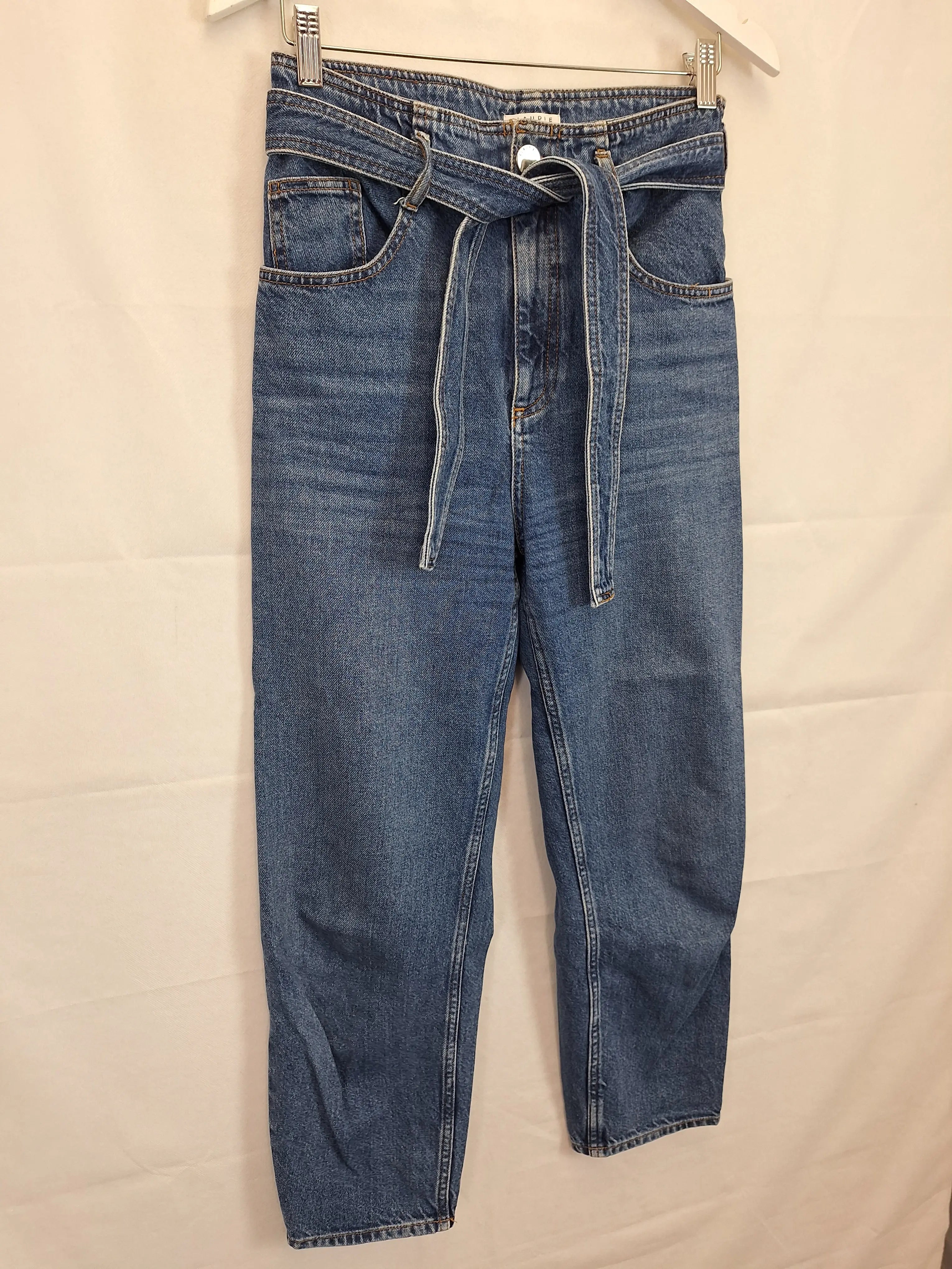 Claudie Pierlot Denim Belt Jeans Size 8 SwapUp