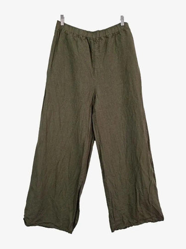 Cloth+Paper+Scissors Khaki Wide Leg Linen Pants Size 14 by SwapUp-Online Second Hand Store-Online Thrift Store