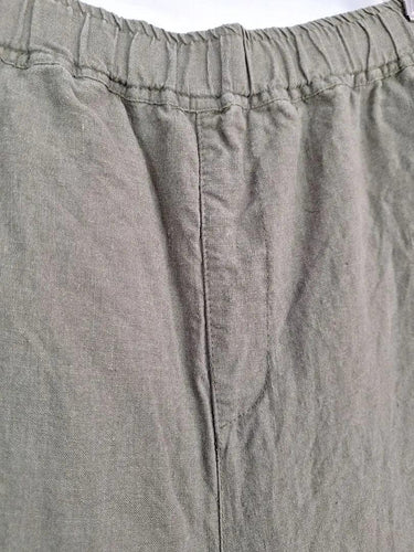 Cloth+Paper+Scissors Khaki Wide Leg Linen Pants Size 14 by SwapUp-Online Second Hand Store-Online Thrift Store