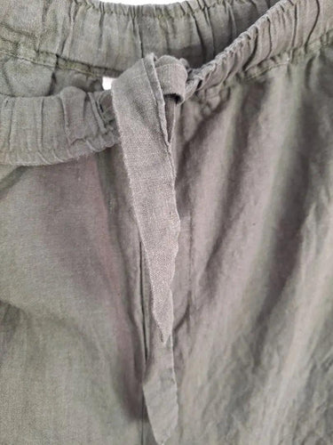 Cloth+Paper+Scissors Khaki Wide Leg Linen Pants Size 14 by SwapUp-Online Second Hand Store-Online Thrift Store
