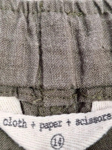 Cloth+Paper+Scissors Khaki Wide Leg Linen Pants Size 14 by SwapUp-Online Second Hand Store-Online Thrift Store