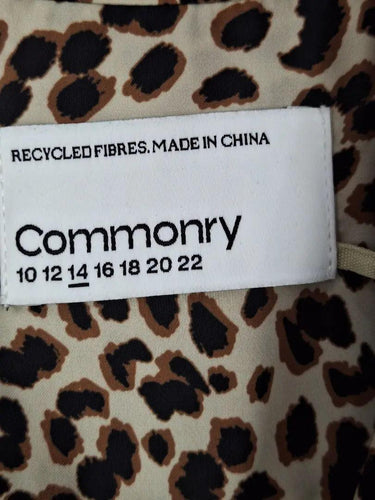 Commonry Cheetah Shirred Loose Dress Size 14 by SwapUp-Online Second Hand Store-Online Thrift Store
