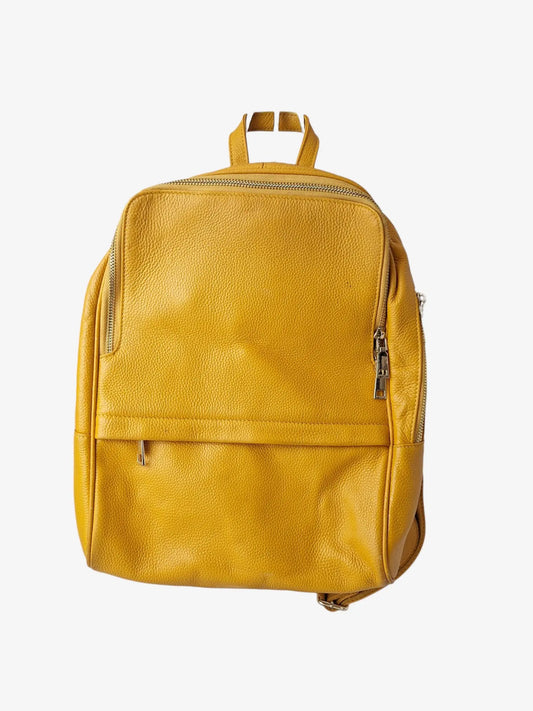 Coolcy Everyday Mustard Pebbled backpack by SwapUp-Online Second Hand Store-Online Thrift Store