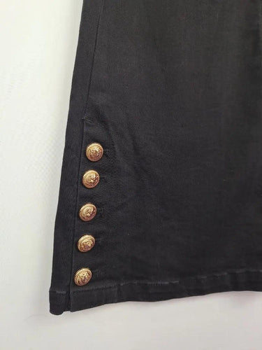 Coop Flared Gold Button Denim Jeans Size 14 by SwapUp-Online Second Hand Store-Online Thrift Store