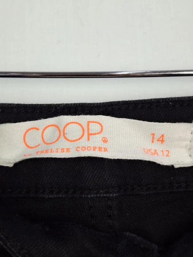 Coop Flared Gold Button Denim Jeans Size 14 by SwapUp-Online Second Hand Store-Online Thrift Store