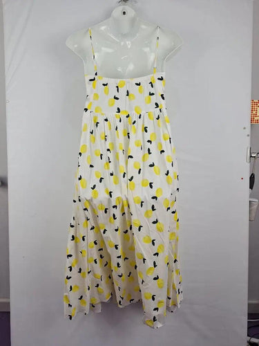 Coop Gathered Lemons Sundress Midi Dress Size M by SwapUp-Online Second Hand Store-Online Thrift Store